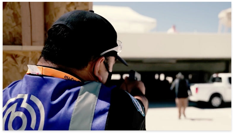 Officer deploying at distance
